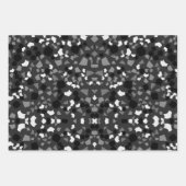 Faltblatt für schwarz-weiße Terrazzo Geschenkpapier Set (Vorderseite 2)