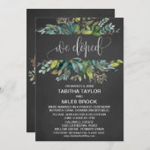 Faltblätter, die wir Elopement-Empfang gekocht hab Einladung (Vorne/Hinten)