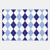 Faltblätter für blaue und weiße Raute Geschenkpapier Set (Vorderseite 2)