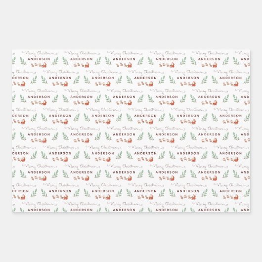 Faltblätter für den Santa North Pole Geschenkpapier Set (Vorderseite)