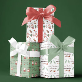 Faltblätter für den Santa North Pole Geschenkpapier Set