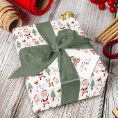 Faltblätter für den Santa North Pole Geschenkpapier Set