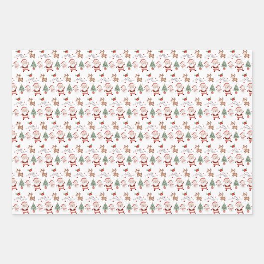 Faltblätter für den Santa North Pole Geschenkpapier Set (Vorderseite)