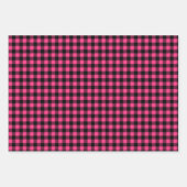 Faltblätter für Fuchsia- und Schwarz-Monogramm Geschenkpapier Set (Vorderseite 3)