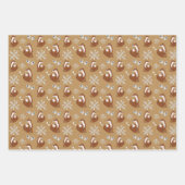 Faltblätter für Nordic Fox Holiday Pattern Geschenkpapier Set (Vorderseite 3)