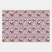 Faltblätter für Nordic Fox Holiday Pattern Geschenkpapier Set (Vorderseite)