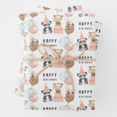 Faltblätter für tropische Tiere Geschenkpapier Set (Beispiel)