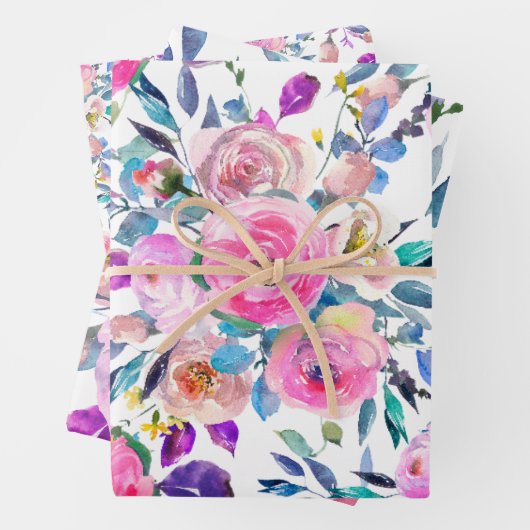 Faltblätter für Wasserfarben Geschenkpapier Set (Beispiel)