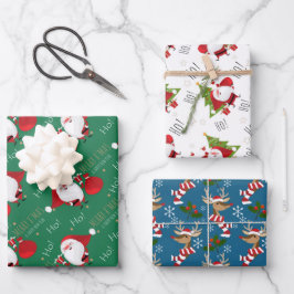 Faltblätter für Weihnachtselemente Geschenkpapier Set