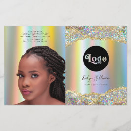 Faltbroschüre für Imitate aus Glitzer