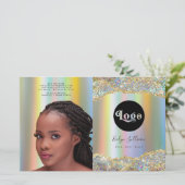 Faltbroschüre für Imitate aus Glitzer (Stehend Vorderseite)