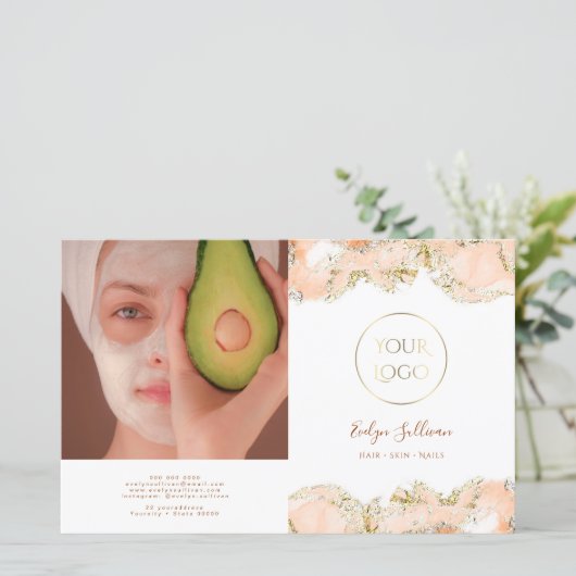 Faltbroschüre für Pfirsichmarmor (Stehend Vorderseite)