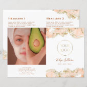 Faltbroschüre für Pfirsichmarmor (Vorne/Hinten)