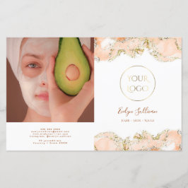 Faltbroschüre für Pfirsichmarmor