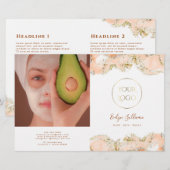 Faltbroschüre für Pfirsichmarmor (Vorne/Hinten)