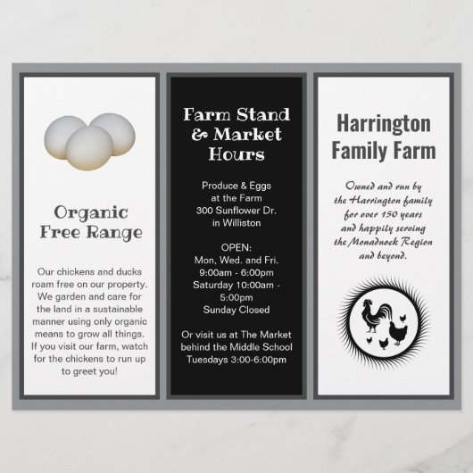 Faltbroschüre "Schwarz und Weiß" Flyer (Vorne)