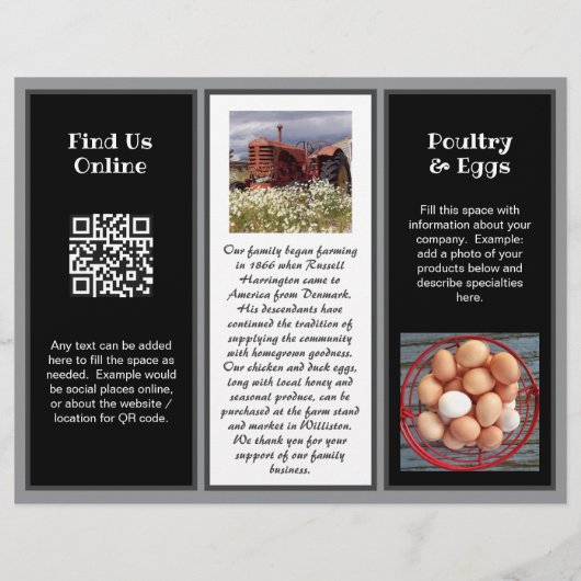 Faltbroschüre "Schwarz und Weiß" Flyer (Hinten)