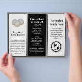 Faltbroschüre "Schwarz und Weiß" Flyer (Hand)