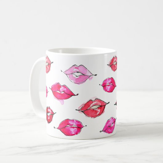 Fältchen herauf Aquarell Kaffeetasse (Vorderseite Links)