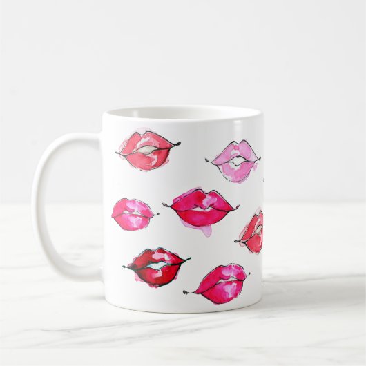 Fältchen herauf Aquarell Kaffeetasse (Links)