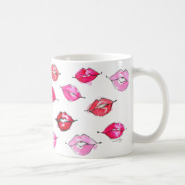 Fältchen herauf Aquarell Kaffeetasse