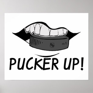 Fältchen herauf Hockey-Puck Poster