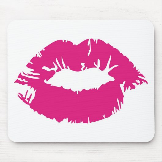 Fältchen-rosa Lippenstift Mousepad (Vorne)