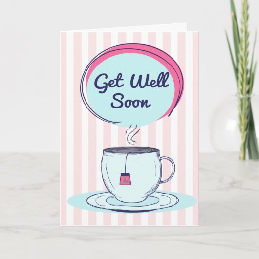 Falted Get well soon greeting card Karte (Vorderseite)