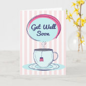 Falted Get well soon greeting card Karte (Gelbe Blume)