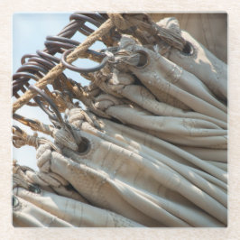 Falten des Segels Glasuntersetzer