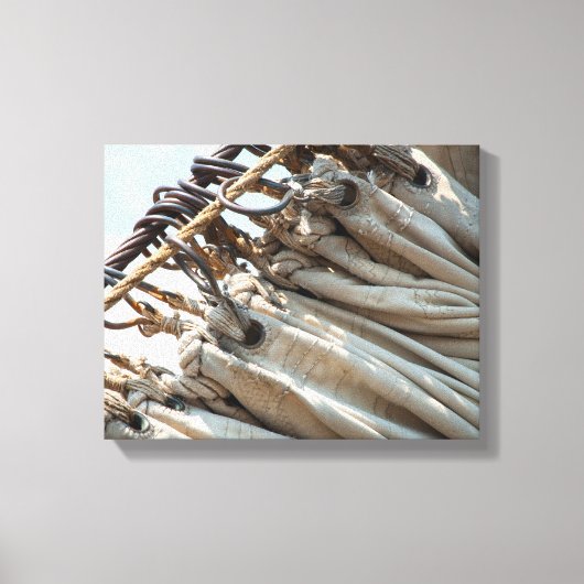 Falten des Segels Leinwanddruck (Vorderseite)