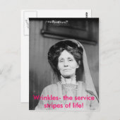 Falten - die Service-Streifen des Lebens! Postkarte (Vorne/Hinten)