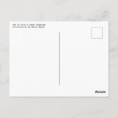 Falten eines Papierflugzeugs Postkarte (Rückseite)