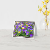 Falten Grußkarte - Violetten! Karte (Gelbe Blume)