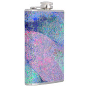 Falten Lederstil mit abgenutzter Farbe, blaue Farb Flachmann (Rechts)