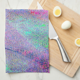 Falten Lederstil mit abgenutzter Farbe, blaue Farb Geschirrtuch