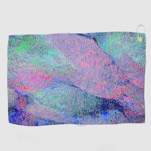 Falten Lederstil mit abgenutzter Farbe, blaue Farb Golfhandtuch (Horizontal)