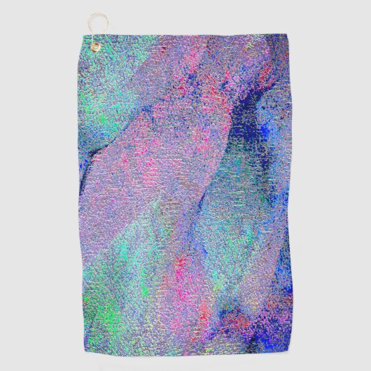 Falten Lederstil mit abgenutzter Farbe, blaue Farb Golfhandtuch (Vorderseite)