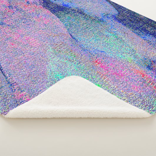 Falten Lederstil mit abgenutzter Farbe, blaue Farb Sherpadecke (3/4)