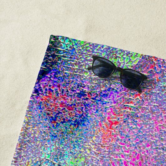 Falten Lederstil mit abgenutzter Farbe, blaue Farb Strandtuch (Beispiel)