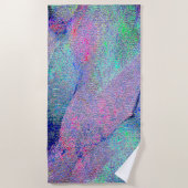 Falten Lederstil mit abgenutzter Farbe, blaue Farb Strandtuch (Vorderseite)