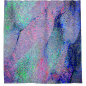 Falten Lederstil mit abgenutzter Farbe, bläulich Duschvorhang (Vorderseite)