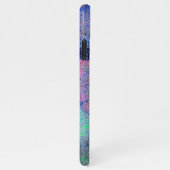 Falten Lederstil mit abgenutzter Farbe, bläulich iPhone Hülle (Rechte Seite)