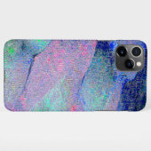 Falten Lederstil mit abgenutzter Farbe, bläulich iPhone Hülle (Rückseite (Horizontal))