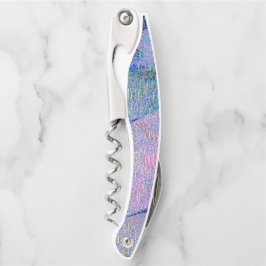 Falten Lederstil mit abgenutzter Farbe, bläulich Kellnermesser