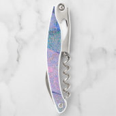 Falten Lederstil mit abgenutzter Farbe, bläulich Kellnermesser (Rückseite)