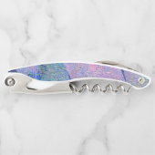 Falten Lederstil mit abgenutzter Farbe, bläulich Kellnermesser (Vorderseite)