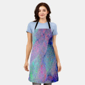 Falten Lederstil mit abgenutzter Farbe, bläulich Schürze (Getragen)