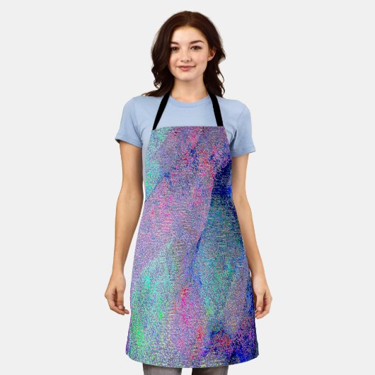 Falten Lederstil mit abgenutzter Farbe, bläulich Schürze (Getragen)