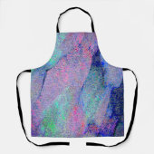 Falten Lederstil mit abgenutzter Farbe, bläulich Schürze (Vorderseite)